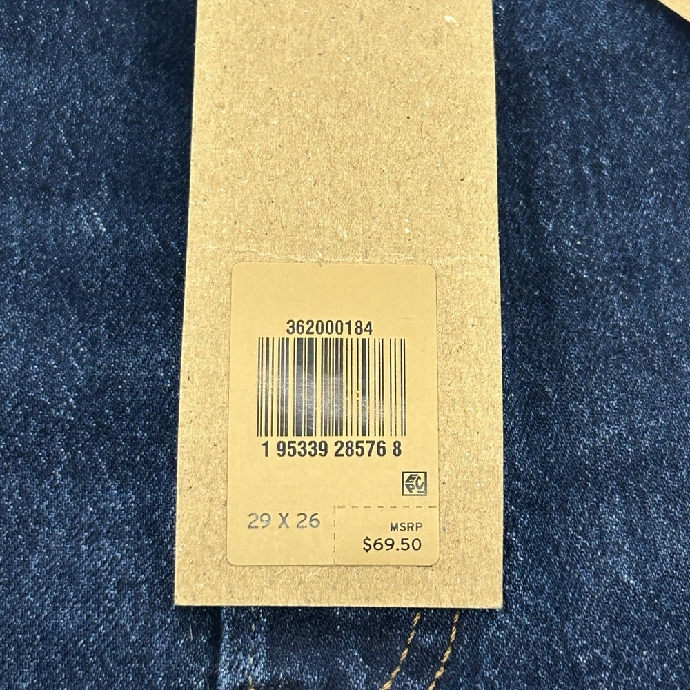 Levi's 501 Original Cropped Jeans Womens 29 Dark Wash Distressed High Rise NEW - Picture 4 of 14